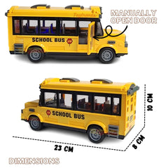 Rechargeable RC School Bus with Remote Control & Lights