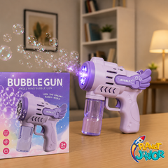 Angel Wing Automatic Bubble Blaster with Bubble Solution & LED Lights