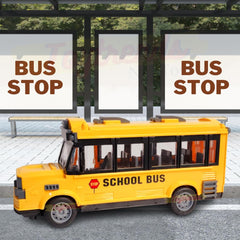Rechargeable RC School Bus with Remote Control & Lights