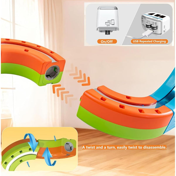 DIY STEM Building Railway Magnetic Levitation Train Track Set | 98 Pcs