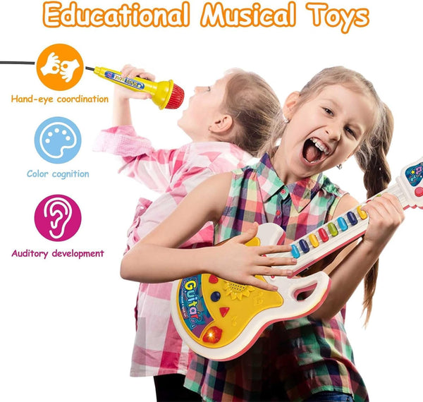 Rock Star Music Guitar Set with Microphone & Lights