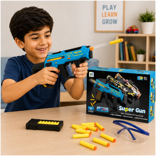 Super Blaster Foam Dart Launcher with Shell Ejecting Action