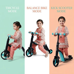 8-in-1 Multi-Functional Kids Scooter & Tricycle