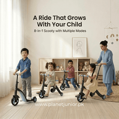 8-in-1 Multi-Functional Kids Scooter & Tricycle