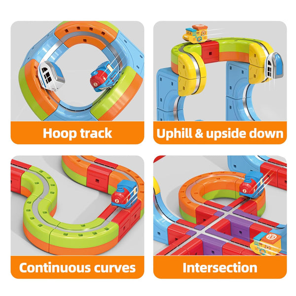 DIY STEM Building Railway Magnetic Levitation Train Track Set | 98 Pcs