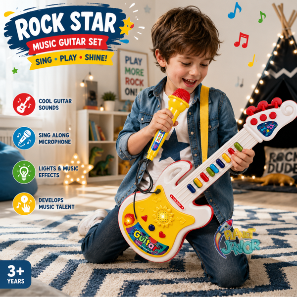 Rock Star Music Guitar Set with Microphone & Lights