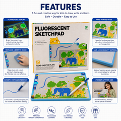 Fluorescent LED Sketchpad Drawing Board with Magic Glow Effect