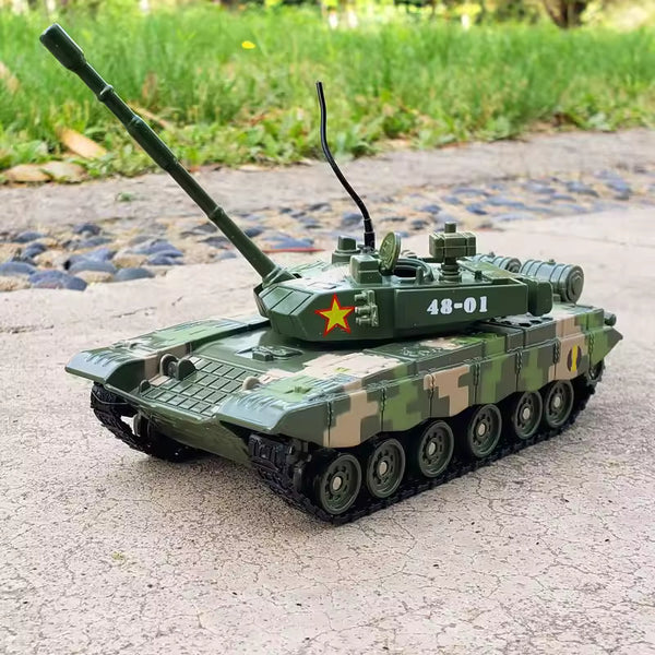 1:48 Alloy Battle Tank with Light & Sound Military Model