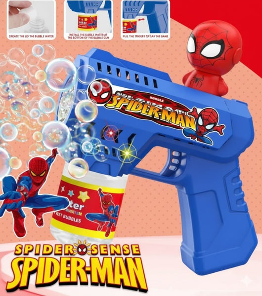 Automatic Light-Up Spider Hero Bubble Blaster for Kids