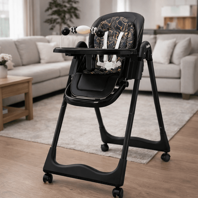 🍼 Kidilo Baby Feeding High Chair with Height Adjustment, Reclining Seat & Safety Harness