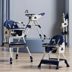 Kidilo Baby Feeding High Chair with Toy Bar & Storage