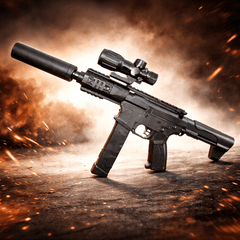 Black ARP9 Electric Water Bullet Gun – Flamethrower Style with Lithium Battery & USB Charging