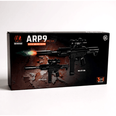 Black ARP9 Electric Water Bullet Gun – Flamethrower Style with Lithium Battery & USB Charging