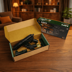 Black ARP9 Electric Water Bullet Gun – Flamethrower Style with Lithium Battery & USB Charging