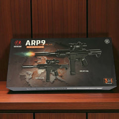 Black ARP9 Electric Water Bullet Gun – Flamethrower Style with Lithium Battery & USB Charging