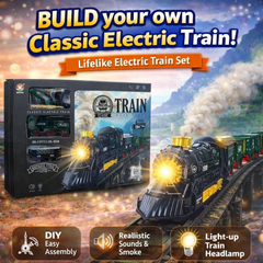 Classic Electric Train Set – DIY Light & Smoke Train Adventure