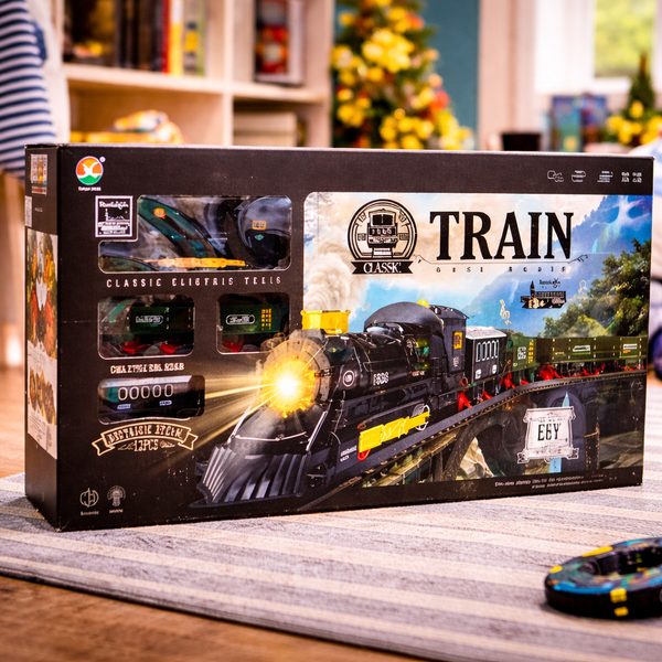 Classic Electric Train Set – DIY Light & Smoke Train Adventure