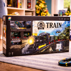 Classic Electric Train Set – DIY Light & Smoke Train Adventure