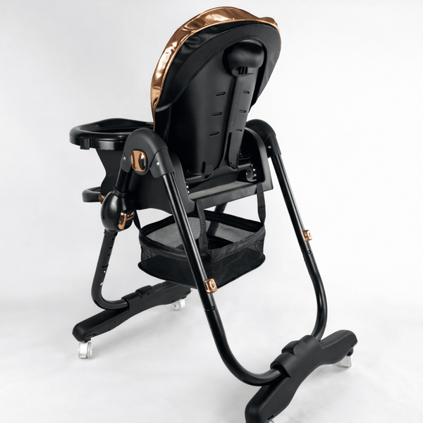 Comfort Seat Premium Baby Feeding High Chair with Wheels &  Secure Safety Belt