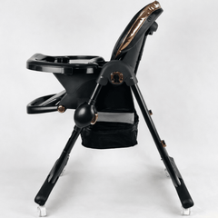 Comfort Seat Premium Baby Feeding High Chair with Wheels &  Secure Safety Belt