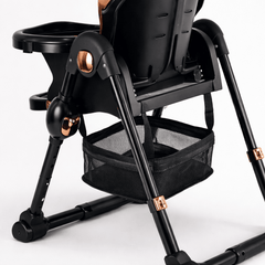 Comfort Seat Premium Baby Feeding High Chair with Wheels &  Secure Safety Belt