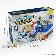 Construction Parking Playset – Multi-Level Track with Cars, Helicopters & Crane Fun
