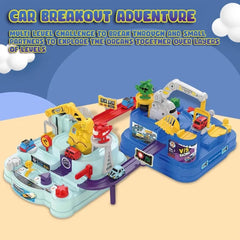 Construction Parking Playset – Multi-Level Track with Cars, Helicopters & Crane Fun
