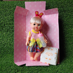 Baby Doll Care Set – Soft Body Doll with Feeding Bottle & Diaper