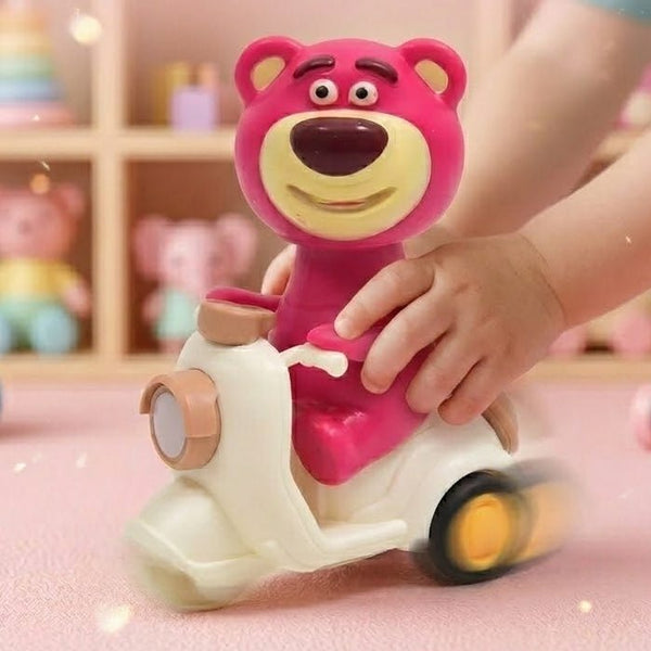 Cute Bear Push Scooter – Friction Powered Ride-On Mini Car