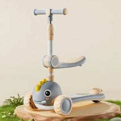 Cute Dino Kids Scooter – 3 Wheel Balance Ride-On with Adjustable Handle & Seat