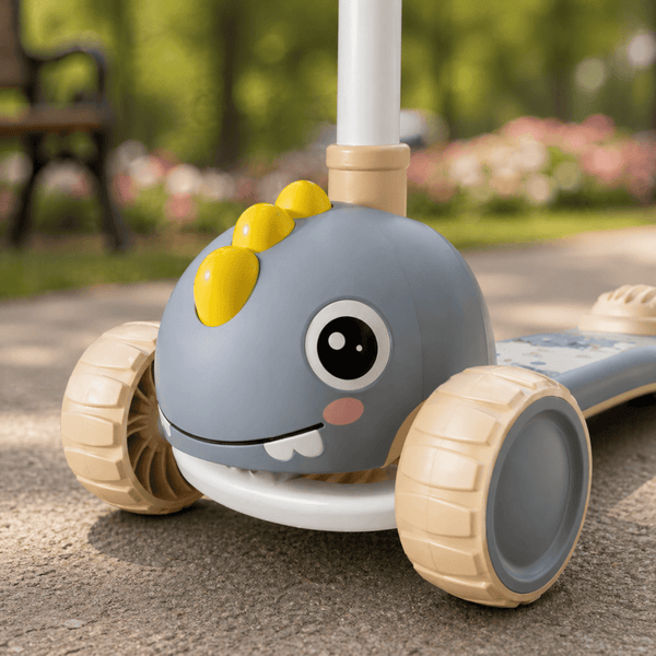 Cute Dino Kids Scooter – 3 Wheel Balance Ride-On with Adjustable Handle & Seat