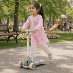 Cute Dino Kids Scooter – 3 Wheel Balance Ride-On with Adjustable Handle & Seat