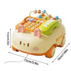 Cute Rabbit Mobile Phone Car – Musical Learning Car for Toddlers