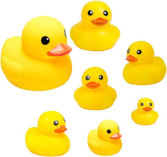 Cute Rubber Duck Bath Set – 6pcs Squeaky Ducks for Baby Bath Time