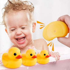 Cute Rubber Duck Bath Set – 6pcs Squeaky Ducks for Baby Bath Time