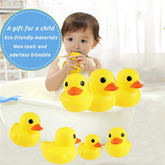 Cute Rubber Duck Bath Set – 6pcs Squeaky Ducks for Baby Bath Time