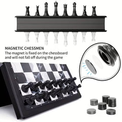 Magnetic Folding Chess Set for Kids & Travel – 25cm Portable Strategy Board Game