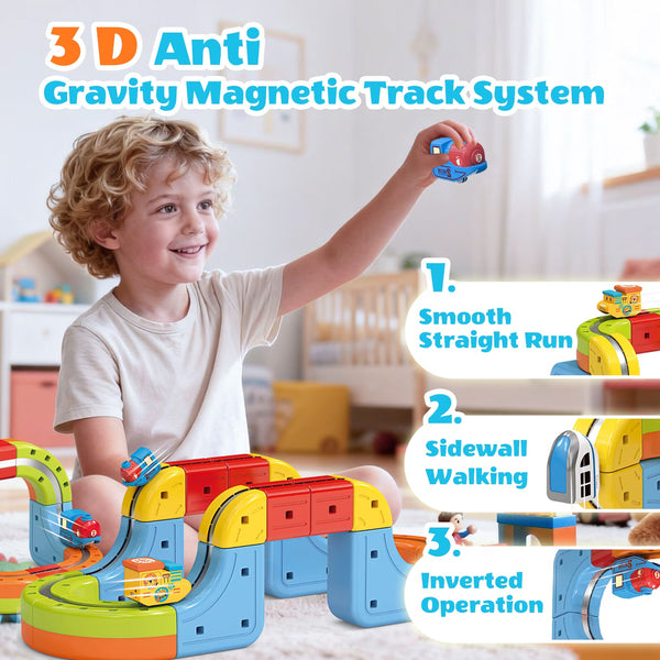 DIY STEM Building Railway Magnetic Levitation Train Track Set | 98 Pcs