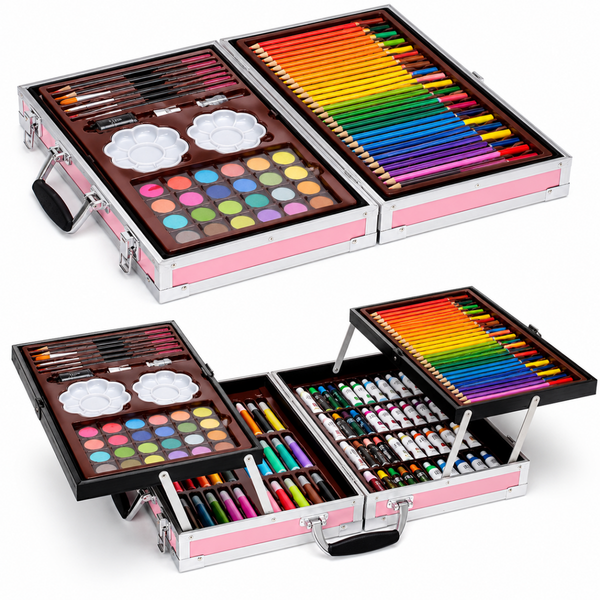 🦄 Deluxe Unicorn Art Set – 145 Pcs Aluminum Case 🎨✨