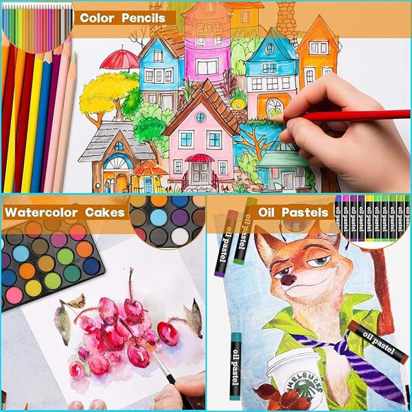 🦄 Deluxe Unicorn Art Set – 145 Pcs Aluminum Case 🎨✨