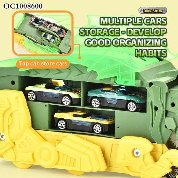 Dinosaur Car Transporter Play Set – Monster Truck & Racing Cars Adventure