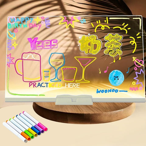 DIY LED Acrylic Writing Board Lamp – Small Creative Glow Board