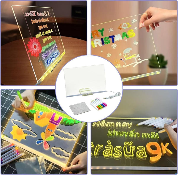 DIY LED Acrylic Writing Board Lamp – Small Creative Glow Board
