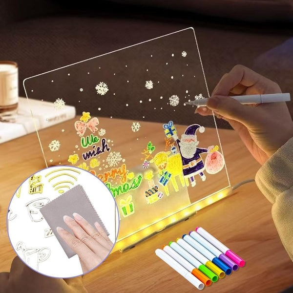 DIY LED Acrylic Writing Board Lamp – Small Creative Glow Board