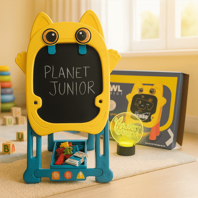 Double Sided Owl Magnetic Drawing & Learning Board