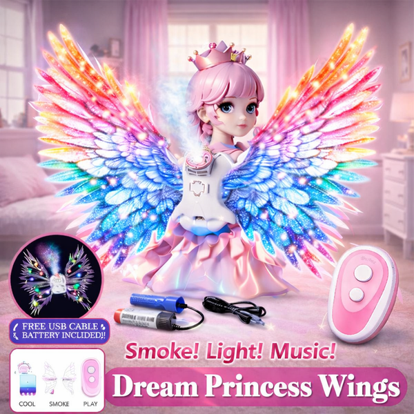 Dream Princess Wings – Light, Music & Spray Angel Wings with Controller