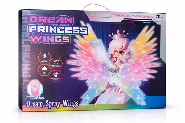 Dream Princess Wings – Light, Music & Spray Angel Wings with Controller