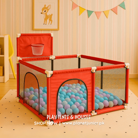 Durable Premium Play Tent with 30 Ball Pit & Metal Rods – Portable Playhouse Adventure Set 🏕️🎪✨