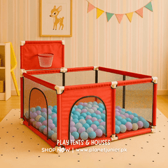 Durable Premium Play Tent with 30 Ball Pit & Metal Rods – Portable Playhouse Adventure Set 🏕️🎪✨