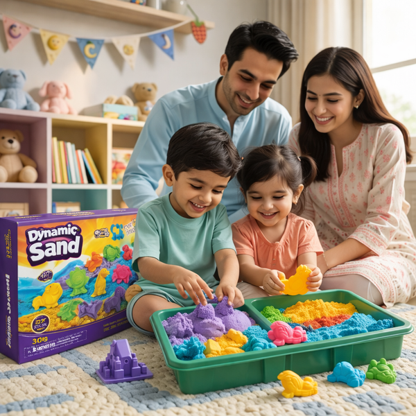 Dynamic Kinetic Sand Play Set with Molds – Soft Sensory Sand Kit for Kids